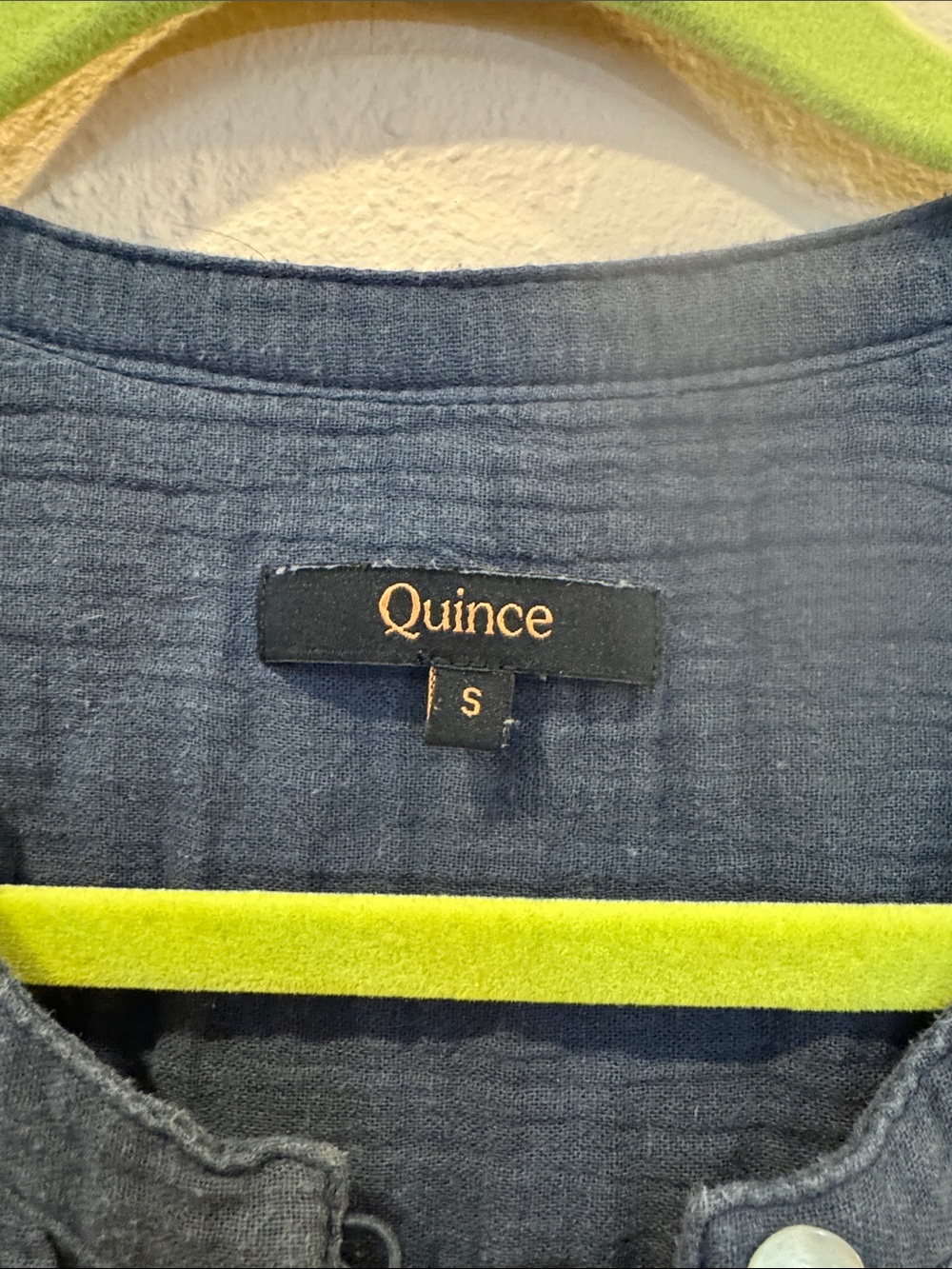 Quince Navy Pintuck Sleeveless Guaze Cotton Dress Small - Picture 2 of 3